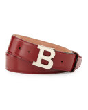 Patent B-Buckle Belt, Red