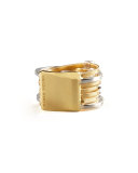 Goa Seven-Row Mixed Gold Diamond Ring