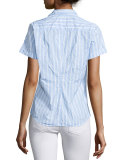 Billy Jean Striped Shirt, Blue/White Stripe