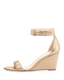 ronia naked wedge sandal, quartz
