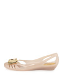Bermuda Cutout Jelly Wedge Pump, Macaroon Gelato 