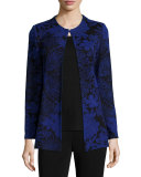 Long-Sleeve Floral-Print Jacket 