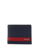 Lollten Men's Lettering Stripe Wallet, New Blue