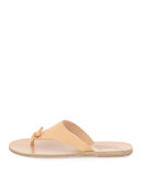 Igia Leather Thong Sandal, Nude