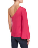 Tori One-Shoulder Top, Rose