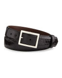 Glazed Alligator Belt with Sterling Silver Buckle (Made to Order)