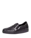Rockstud Men's Slip-On Sneaker, Black 