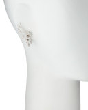 Magnipheasant Pave Diamond Wing Stud Earrings