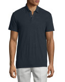 Dennison Short-Sleeve Slub Polo Shirt, Eclipse