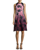 Sleeveless Floral-Print Fit & Flare Dress 