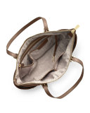 Jet Set Top-Zip Saffiano Tote Bag, Dark Dune