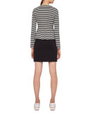 Square-Neck Jersey Tank, Black