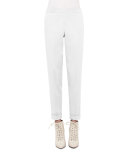 Manuela Cuffed Straight-Leg Pants, Moonstone