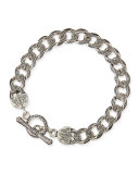 Men's Sterling Silver Flat Link Bracelet 