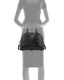 Holly Leather Satchel Bag, Black