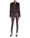 Petah Classic Georgette Blouse, Port