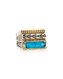 Faceted Chrysocolla Stacking Ring