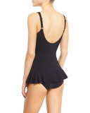 Origami V-Neck Swimdress, Rose