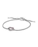 Valentine Hearts Pink Sapphire Station Bracelet