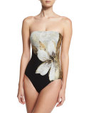 Gilded Garden Bandeau One-Piece Swimsuit