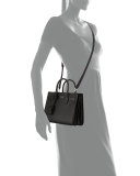 Sac de Jour Nano Leather Satchel Bag, Black