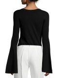Bell-Sleeve Pullover Top