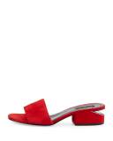Lou Cult Suede Slide Sandal, Red
