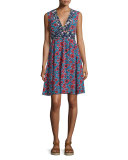 Lindsay Sleeveless Floral Silk Dress