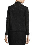 Eve Lace 3/4-Sleeve Jacket, Black