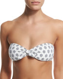 Messa Printed Bandeau Swim Top