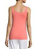 Long Organic Cotton Baby Rib Slim Tank, Flora, Petite