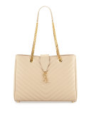 Monogram Matelasse Large Shopper Bag, Beige