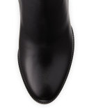 Adox Leather 85mm Red Sole Ankle Boot, Black