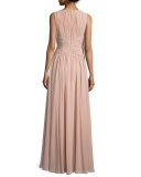 Paloma Sleeveless Ruched Gown