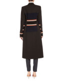 One-Button Long Tuxedo Coat, Multi Colors