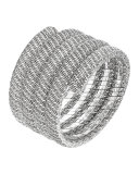 Classic Chain Silver Multiple Coil Bracelet, Size M