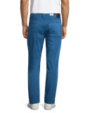 Blake Seascape Slim-Straight Twill Pants, Blue