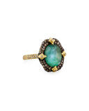Old World Pavé Crivelli Ring with Diamonds 
