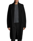 Yak-Wool Oversized Open-Front Cardigan