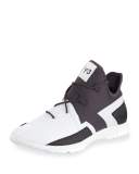 Men's Arc Mid-Top Textile Sneaker, White/Black