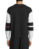 Colorblock Oversized Sweatshirt, Darkest Black