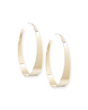 Large Flat Gloss Hoop Earrings