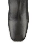Leather Square-Toe 55mm Ankle Boot, Black (Nero)
