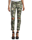 Emma Camouflage Distressed Skinny Jeans, Warden