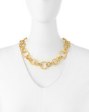 24k Gold-Plated Bronze Coronation Necklace, 18"