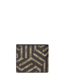 GG Caleido Bi-Fold Wallet, Black/Beige