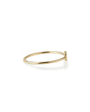 Yellow Gold Pave Diamond Disc Ring, Size 6