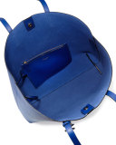 Large Shopping Tote Bag, Cobalt/Black