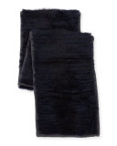 Cashmere Fox-Fur Scarf, Navy