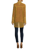 Faith 3/4-Sleeve Embroidered Blouse, Plus Size  